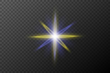 Aydınlatma efekti izole olmuş patlamalar, parlak toz çizgisi güneş patlaması, neon ışığı festivali, vektör elementi