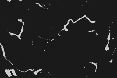 Yıkım efektli soyut arkaplan dokusu, mürekkep lekeleri, grunge. Tehlike örtüsü, kaba, kirli duvar konsepti. Siyah, gri. Yıpranmış, yıpranmış, yıpranmış. Vektör arkaplanı