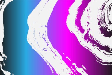 Yıkım efektli soyut arkaplan dokusu, mürekkep lekeleri, grunge. Tehlike örtüsü, kaba, kirli duvar konsepti. Leylak mavisi metalik. Yıpranmış, yıpranmış, yıpranmış. Vektör arkaplan