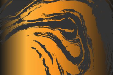 Grunge detaylı iç içe geçmiş doku, iplikler, çizgiler, kablolar, damarlar. Huysuz, eski, detaylı doku. Vektör arkaplanı. Altın ve siyah