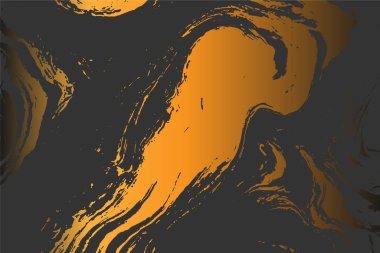 Grunge detaylı iç içe geçmiş doku, iplikler, çizgiler, kablolar, damarlar. Huysuz, eski, detaylı doku. Vektör arkaplanı. Altın ve siyah