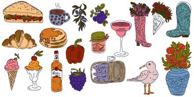 Dolce Vita, Akdeniz yaşam tarzından esinlenerek çizilmiş, renkli çizimlerden oluşan tuhaf bir set. Yiyecek, içecek, çiçek, yaz dekorasyonu ve seyahat malzemelerini içerir.