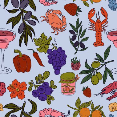 Dolce Vita koleksiyonu, Akdeniz yaşam tarzından esinlenerek canlı renk aksanlarına sahip tuhaf, pürüzsüz bir desen. El çizimi çizim biçimi