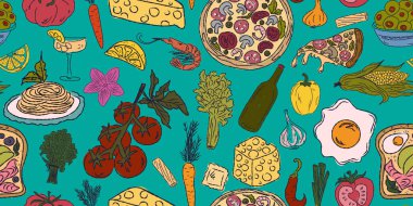 Dolce Vita koleksiyonu, Akdeniz yaşam tarzından esinlenerek canlı renk aksanlarına sahip tuhaf, pürüzsüz bir desen. El çizimi çizim biçimi