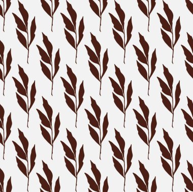 Yaprakları pürüzsüz tekrarlayan desenli dallar. Ağaç taç, tropikal egzotik orman. Botanik arkaplan, kumaş, baskı kağıdı, duvar kağıdı