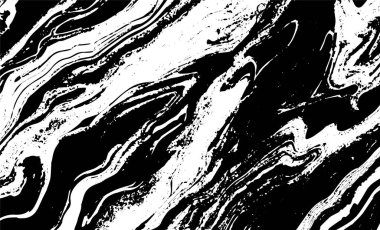 Grunge iç içe geçmiş doku, iplikler, çizgiler, tel, damarlar, monokrom. Grunge eski detaylı siyah beyaz doku. Vektör arkaplan