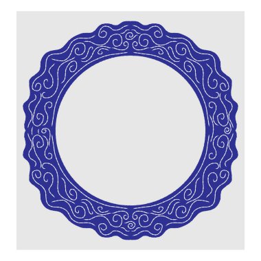 El çizimi dekoratif çerçeve karalama çizimi tarzında. Dalgalı çizgileri ve girdapları olan vektör çizimi. Kartlar, davetiyeler, posterler ya da fotoğraf dekorasyonu için mükemmel..