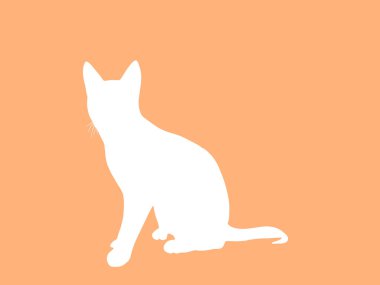 Bir Vektör Kedi içeren Renkli Kart