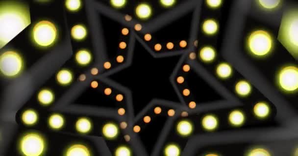 Animacja Pięknych Gwiazd Markizowymi Światłami Ciemnym Tle Może Być Używany — Wideo stockowe