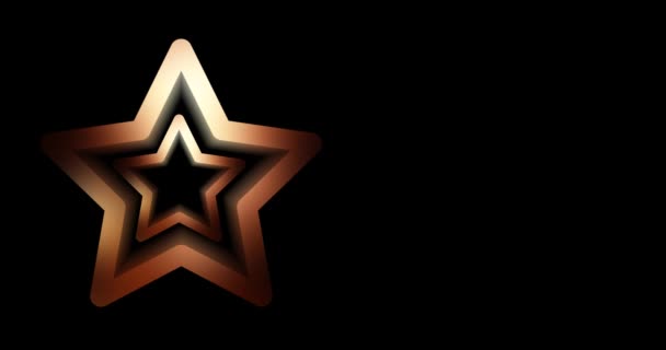 Gwiazdy Animacji Animacja Światła Świecącego Gwiazdę Czarnym Tle Może Być — Wideo stockowe