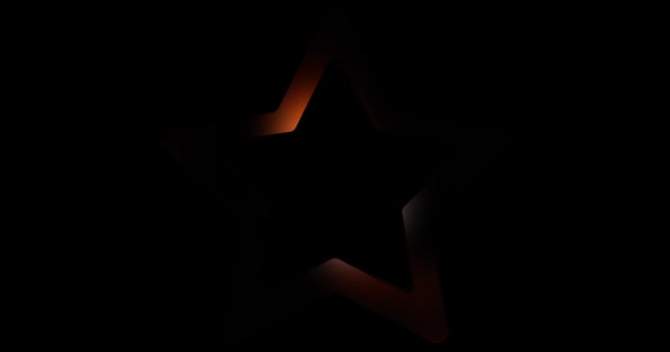 Wunderschöne Goldene Sterne Funkeln Auf Schwarzem Hintergrund Kann Für Club — Stockvideo