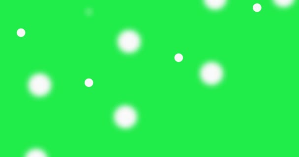 Dovolená Realistické Pomalu Padající Sněhu Animace Zeleném Pozadí Obrazovky Animace — Stock video