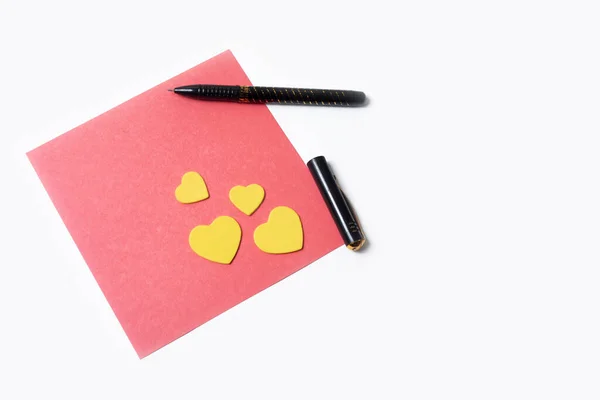 발렌타인데이 카드에 심장을 배경으로 — 스톡 사진