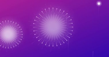 Diwali havai fişekleri mavi arka planı kutluyor. 4 Temmuz, Yeni Yıl, Diwali Işık Festivali.