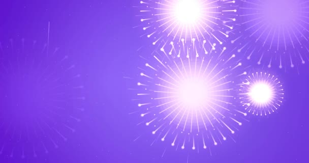 Kembang Api Diwali Merayakan Latar Belakang Biru Untuk Juli Tahun — Stok Video