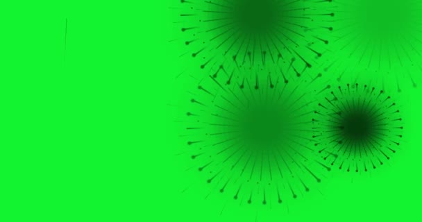 Анімовані Феєрверки Фоні Зеленого Екрану Липня Новий Рік Святкування Фестивалю — стокове відео
