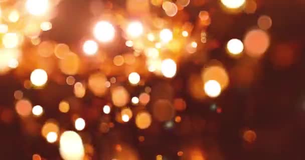 Sfondo Astratto Movimento Con Scintillante Oro Bokeh Natale Anno Nuovo — Video Stock