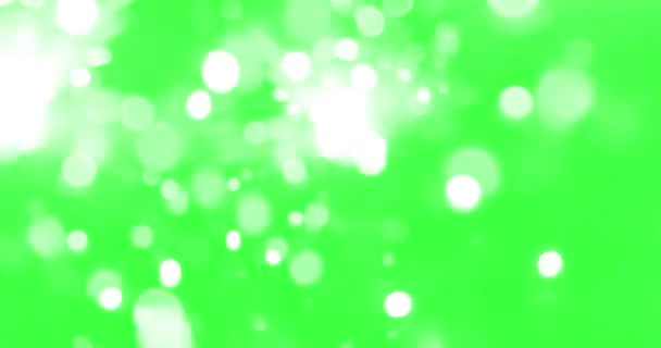 Effetto Bokeh Bianco Brillante Sullo Sfondo Dello Schermo Verde — Video Stock