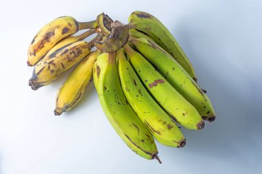 Beyaz arka planda muzlar, üst manzara.