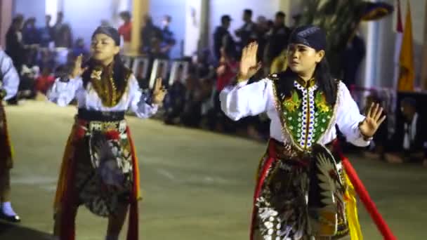 Tarakan Indonésia Agosto 2022 Artista Executa Dançarinos Música Jaranan Toca — Vídeo de Stock