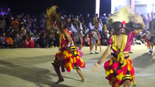 Tarakan Indonésia 08162022 Bujang Ganong Reog Ponorogo Dança Tradicional Java — Vídeo de Stock
