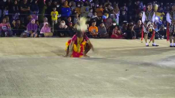 Tarakan Indonésia 08162022 Bujang Ganong Reog Ponorogo Dança Tradicional Java — Vídeo de Stock