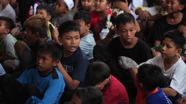 Tarakan Indonezja Sierpnia 2023 Indonezyjskie Dzieci Śpiewające Tańczące Razem Sierpnia — Wideo stockowe