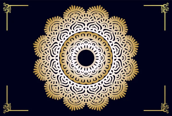 Golden Mandala Art Design — Foto Stock