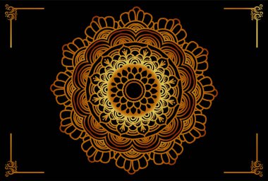 Zarif Süslü Lüks Mandala deseni