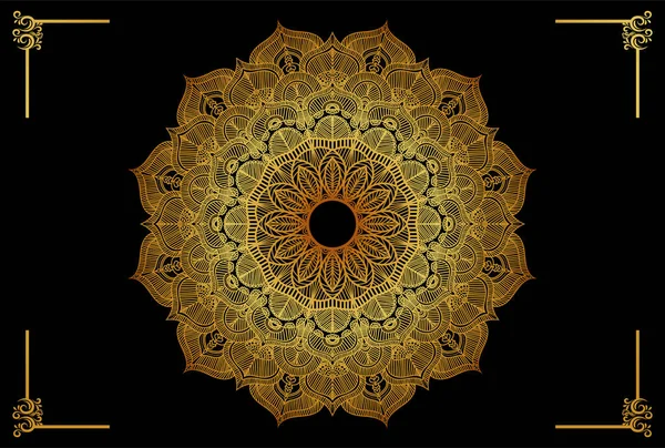 Mandala Elégant Luxe Ornemental Mandala Motif Conception Contour Web Mandalas — Image vectorielle