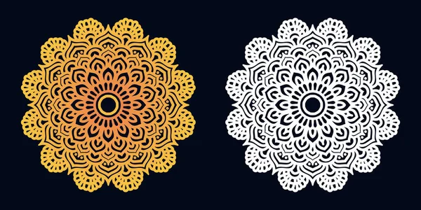 Luxury Mandala Background Golden Arabesque Pattern Arabic Islamic East Style — Image vectorielle