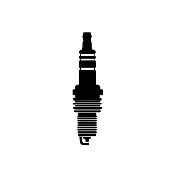 stock vector Silhouette of Spark Plug on White Background. Vector icon.