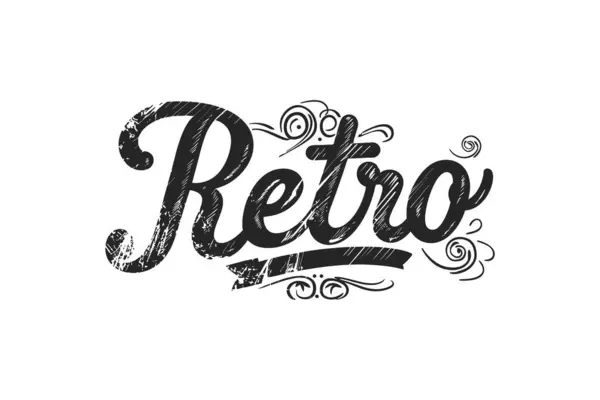 stock vector Vintage Retro Typography with Swirls. Vector illustration design.