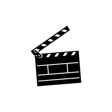 Film Alkışları 'nın Siyah Silueti. Vektör simgesi tasarımı.