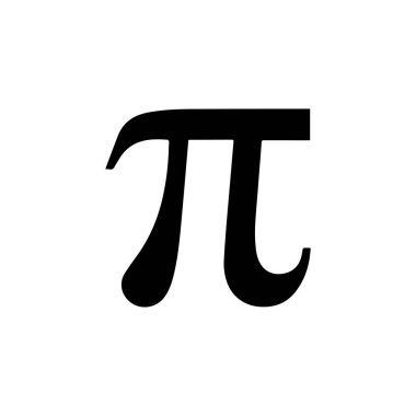 Matematik için Black Pi sembolü. Vektör simgesi tasarımı.