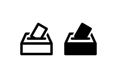 Ballot Box Icons for Voting Concept vector clipart