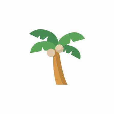 Coconut palm tree illustration Vector clipart