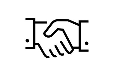 Handshake Icon Representing Agreement and Partnership Vector clipart