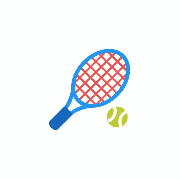 Tenis raketi ve top illüstrasyon Vektörü