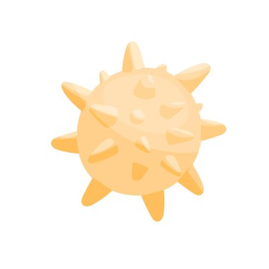 Çivili top oyuncağı. Vektör karikatür çizimi. Beyazda izole edilmiş.