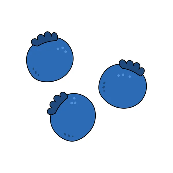 Εικονογράφηση Φορέα Blueberries Eps10 Απομονωμένο Λευκό — Διανυσματικό Αρχείο