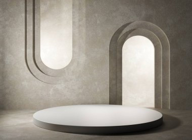 3d kemer ürünü beyaz stand resimleme arkaplanı