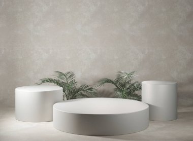 3d kemer ürünü beyaz stand resimleme arkaplanı