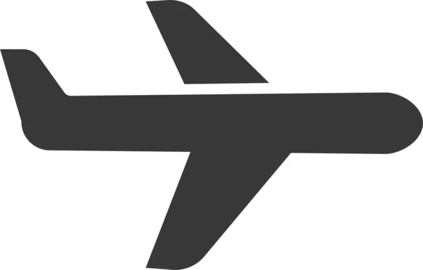 Піктограма Літака Літак Плоский Стиль Кнопка Додаток Aeroplane Знак Настрою — стоковий вектор