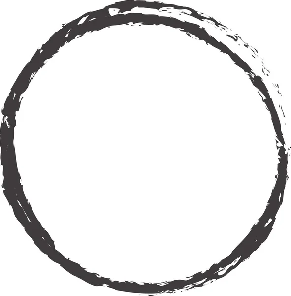 Handgezeichnete Skizze Einer Kreislinie Vektor Kreisförmiges Kritzelkritzeln Runde Kreise Für — Stockvektor