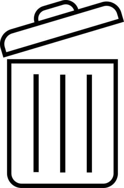 Διαγραφή Εικονίδιο Σκουπίδια Κάδος Απορριμμάτων Καλάθι Απορριμμάτων Ανακυκλώστε Κάδο Δοχείο — Διανυσματικό Αρχείο