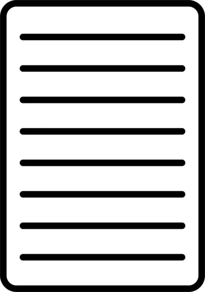 Значок Вектора Документа Страница Текста Знак Бумаги Страница Заметки Книги — стоковый вектор