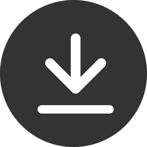 Einfaches Symbol Zum Herunterladen Webbutton Herunterladen Upload Taste Symbol Laden — Stockvektor