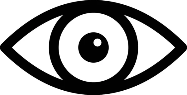 Значок Глаза Символ Зрения Сканирование Сетчатки Глаза Простой Глаз Вектор — стоковый вектор