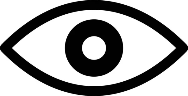 Ikona Oka Symbol Zraku Skenování Sítnice Jednoduché Oko Vektor — Stockový vektor
